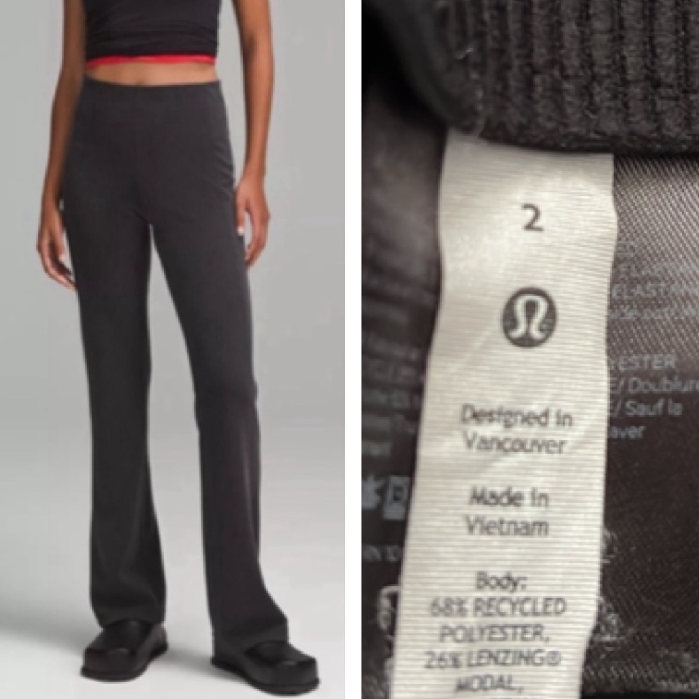 Lululemon Softstreme Ribbed Zip Flared Pant